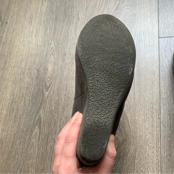 ALDO Women's Wedge Shoes Suede y2k 2000s Vintage Gray Size 8 - Picture 4 of 10